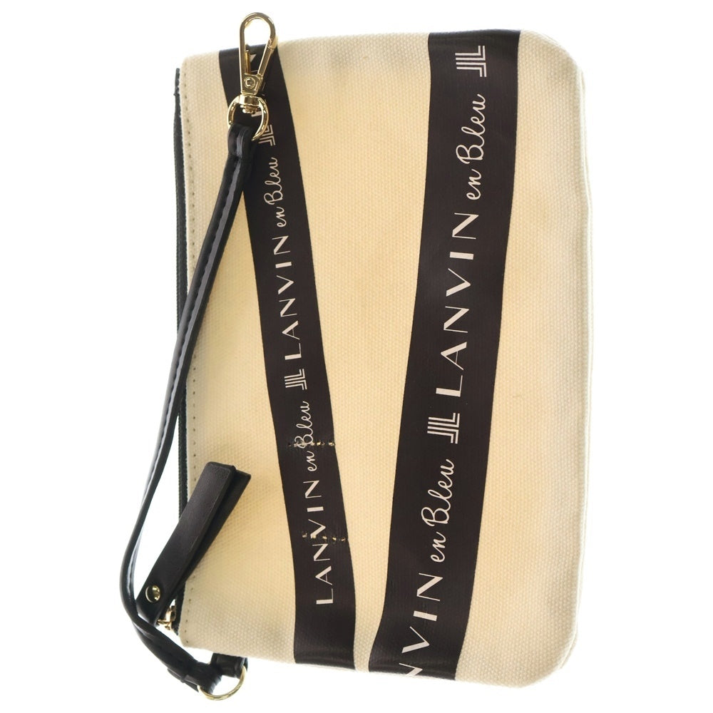 LANVIN(ランバン) セイラートートバッグ ロゴトートバッグ アイボリー/ブラック