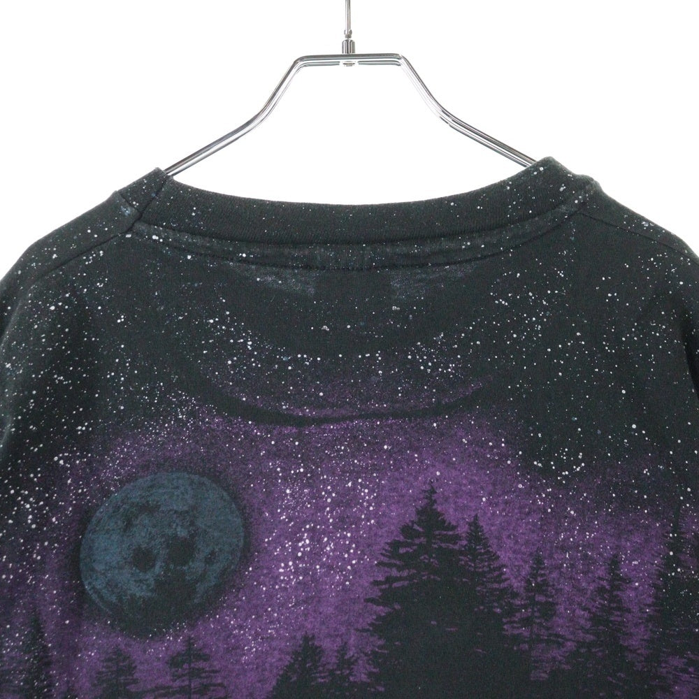 VINTAGE(ヴィンテージ) 90s Animal Wolf S/S TEE SANSEGALタグ 両面プリント アニマル クルーネック半袖Tシャツカットソー マルチカラー