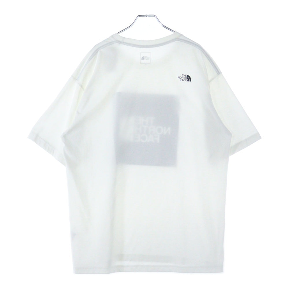 THE NORTH FACE(ザノースフェイス) スクエアロゴ クルーネック半袖Tシャツカットソー ホワイト/ブラック NT32234