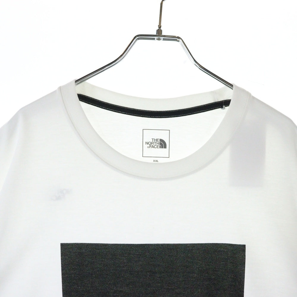 THE NORTH FACE(ザノースフェイス) スクエアロゴ クルーネック半袖Tシャツカットソー ホワイト/ブラック NT32234