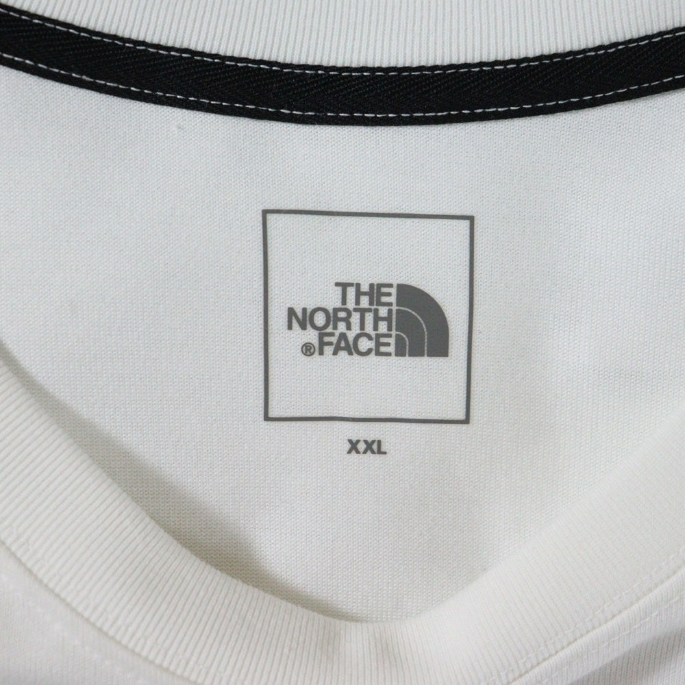 THE NORTH FACE(ザノースフェイス) スクエアロゴ クルーネック半袖Tシャツカットソー ホワイト/ブラック NT32234