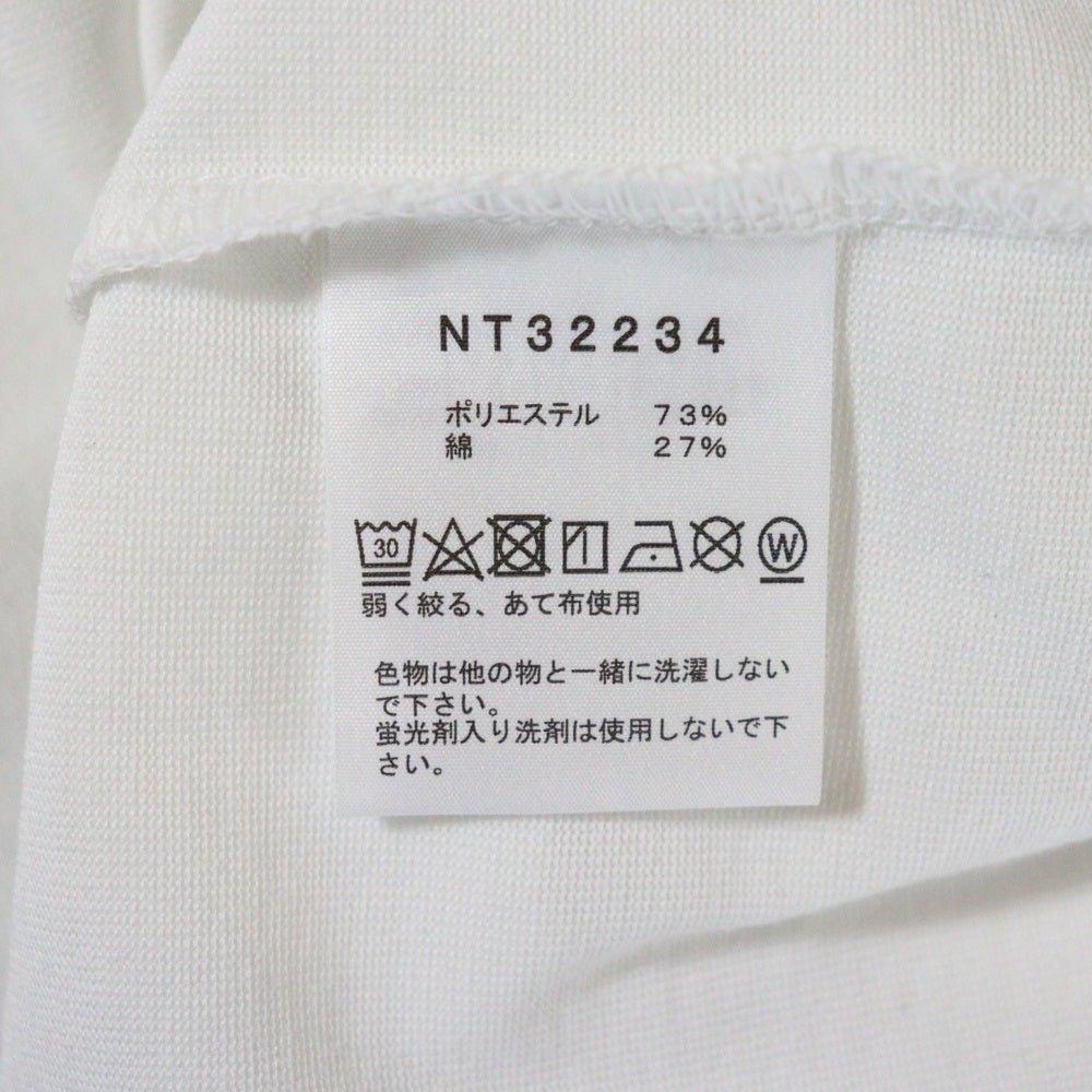 THE NORTH FACE(ザノースフェイス) スクエアロゴ クルーネック半袖Tシャツカットソー ホワイト/ブラック NT32234
