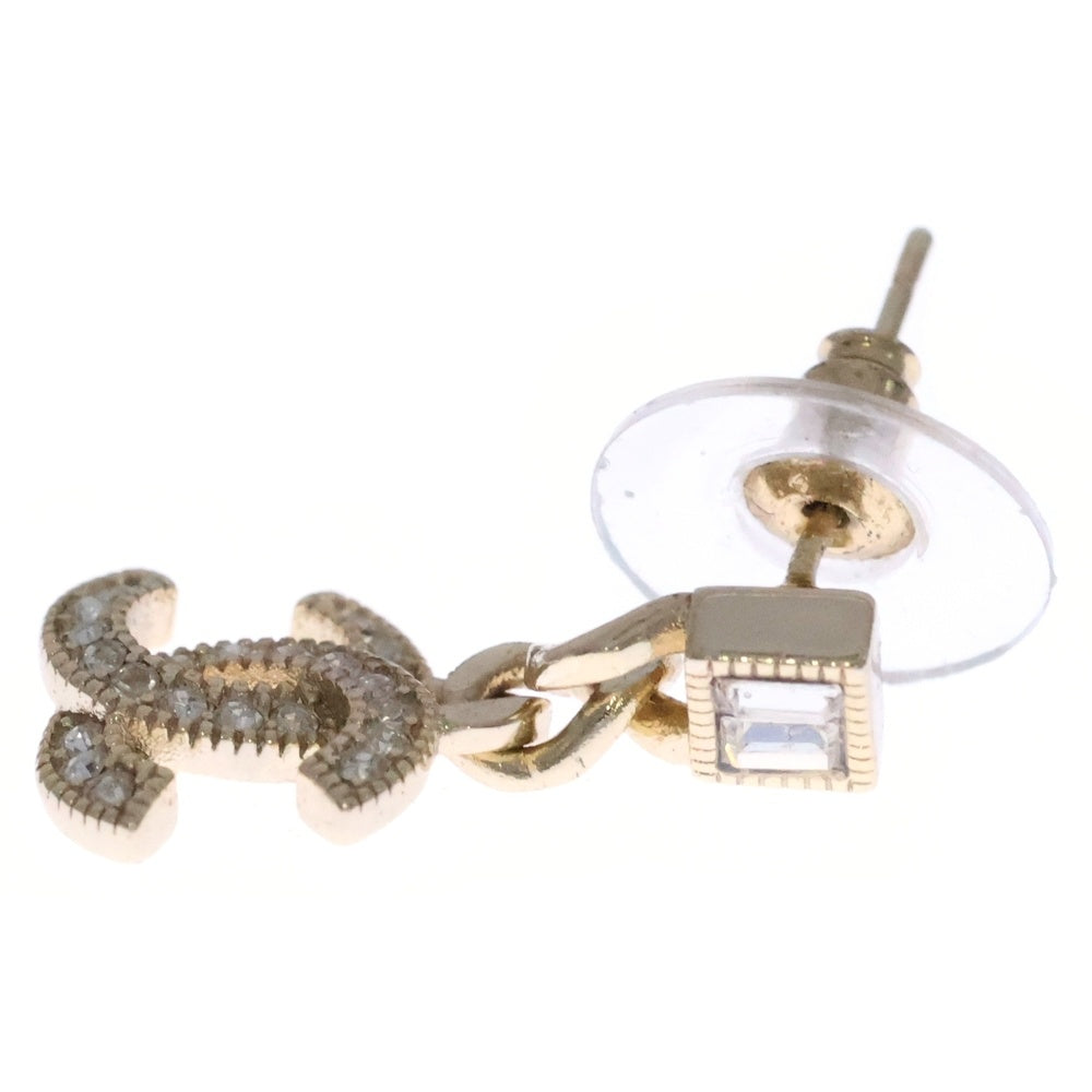 CHANEL(シャネル) ココマーク ラインストーンピアス AB9352 ゴールド レディース