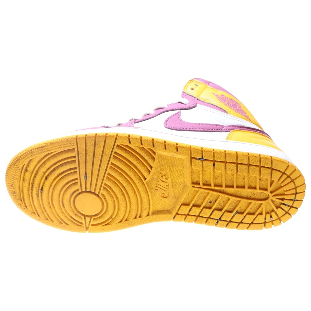 NIKE(ナイキ) AIR JORDAN 1 RETRO HIGH OG BROTHERHOOD 555088-706 エアジョーダン1 ブラザーフッド ハイカットスニーカー イエロー/パープル US9/27cm