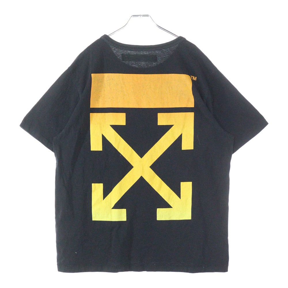 OFF-WHITE(オフホワイト) 18SS Gradient Caravaggio Tee OMAA027S18185076 グラディエント カラヴァッジオ 両面プリント クルーネック半袖Tシャツカットソー ブラック