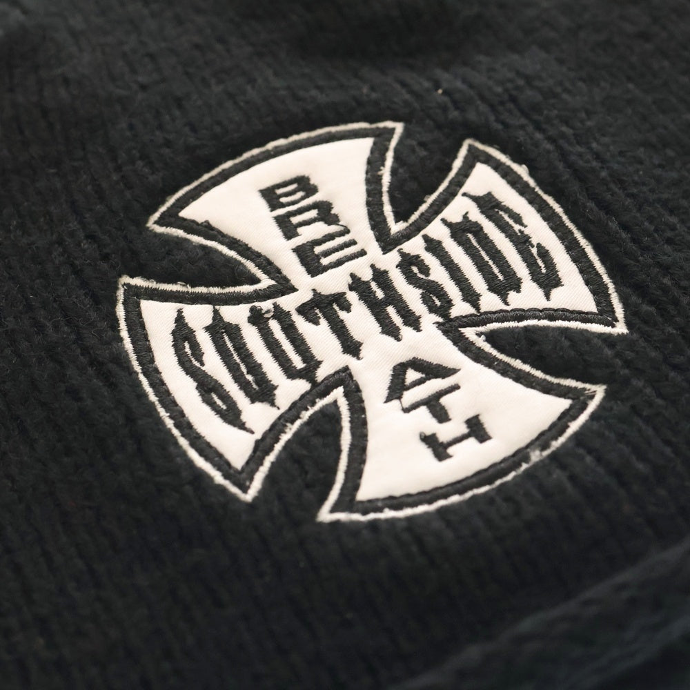 BREATH(ブレス) 25AW SOUTHSIDE CROSS DAMAGE BEANIE BR25AW-AC8006 クロスモチーフビーニー ニット帽子 ブラック
