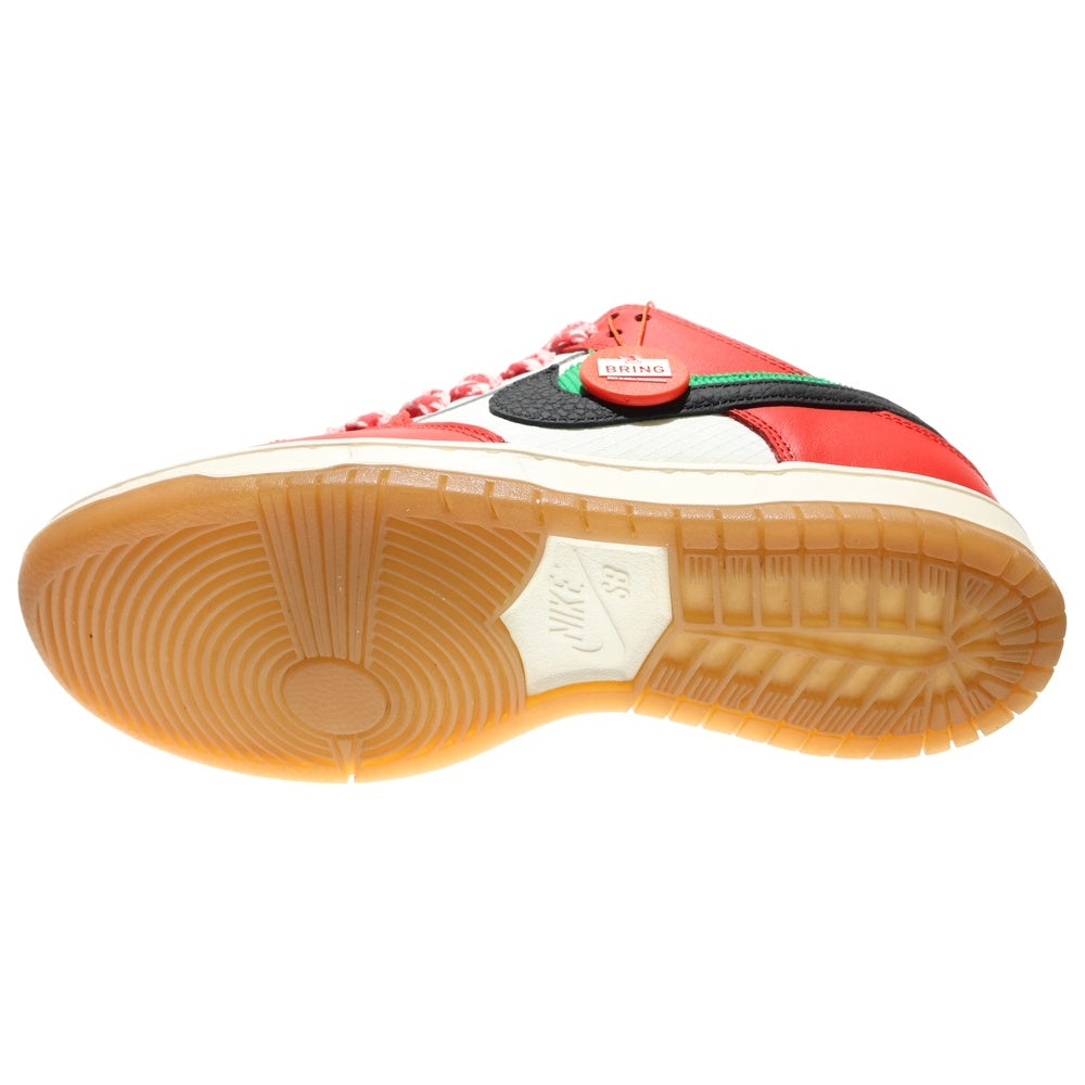 NIKE SB(ナイキエスビー) ×Frame Skate DUNK LOW PRO QS Habibi CT2550-600 フレイムスケート ダンク ハビビ ローカットスニーカー シューズ ホワイト/レッド US8/26.0cm