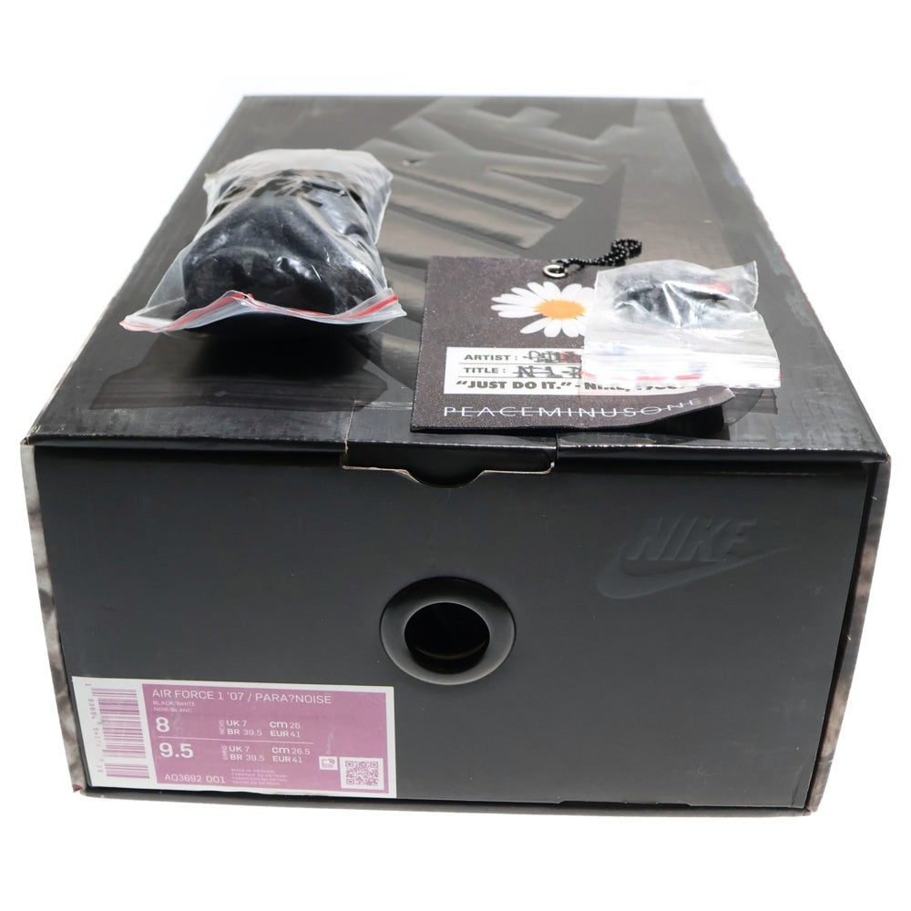 NIKE(ナイキ) ×PEACEMINUSONE AIR FORCE 1 LOW PARA NOISE AQ3692-001 ピースマイナスワン エアフォース1 パラノイズ ローカットスニーカー ブラック US8/26cm