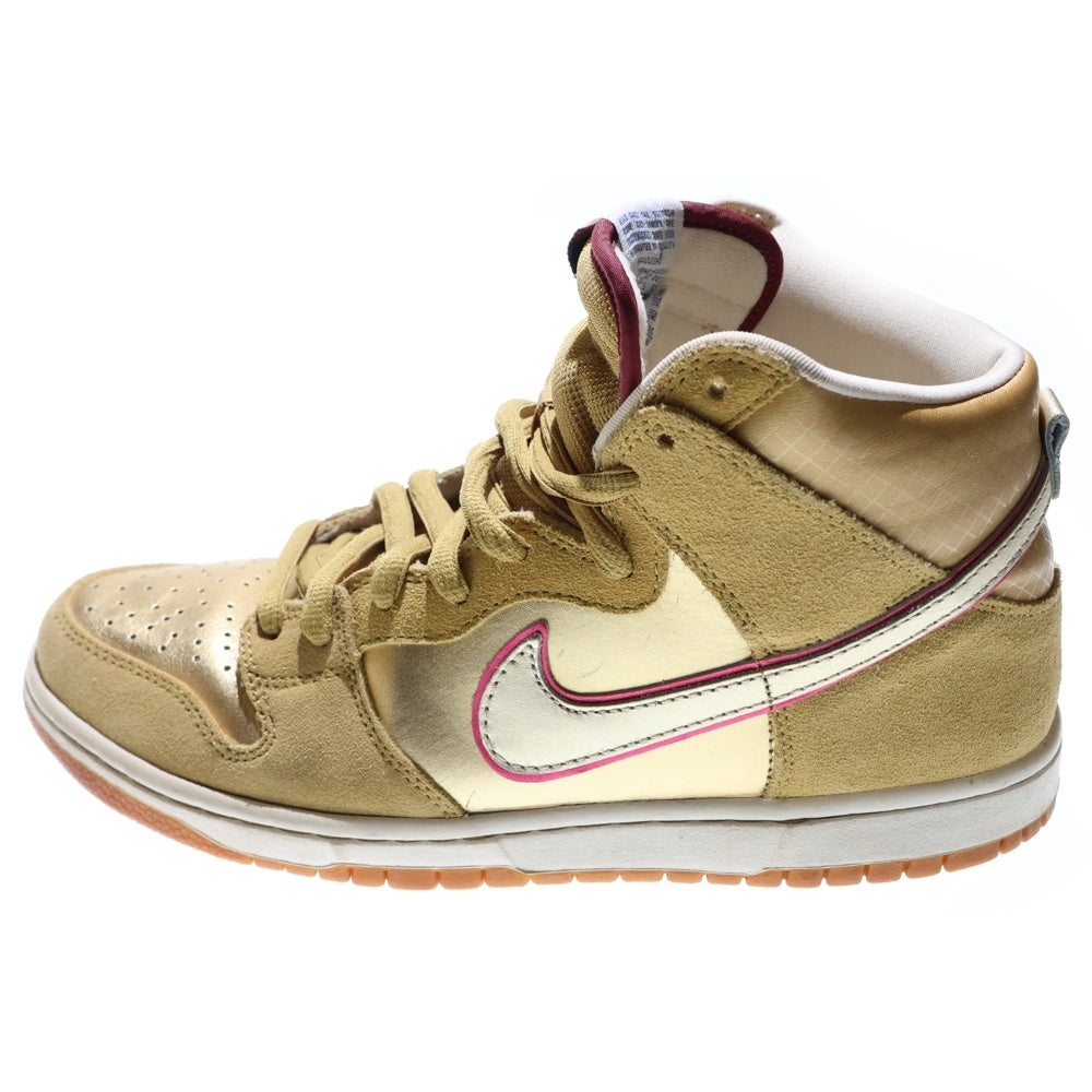 NIKE SB(ナイキエスビー) 【観賞用 2010年製】DUNK HIGH PREMIUM SB ERIC KOSTON 313171-702 ダンク エリックコストン ハイカットスニーカー シューズ ゴールド US8.5/26.5cm