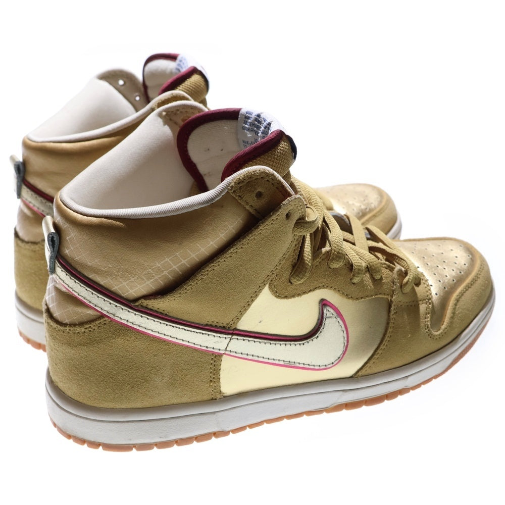 NIKE SB(ナイキエスビー) 【観賞用 2010年製】DUNK HIGH PREMIUM SB ERIC KOSTON 313171-702 ダンク エリックコストン ハイカットスニーカー シューズ ゴールド US8.5/26.5cm