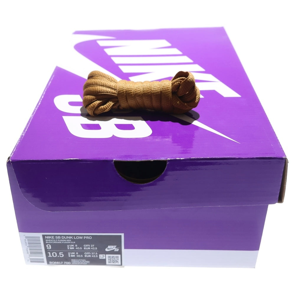NIKE SB(ナイキエスビー) DUNK LOW PRO WHEAT BQ6817-700 ダンク ウィート ローカットスニーカー シューズ マルチカラー US9/27cm