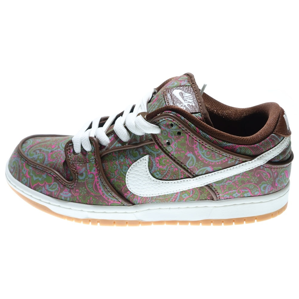 NIKE SB(ナイキエスビー) DUNK LOW PRO PREMIUM BROWN PAISLEY DH7534-200 ダンクローカットスニーカー シューズ ペイズリー ブラウン US8/26.5cm