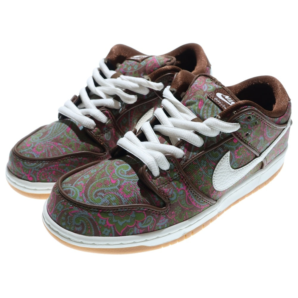 NIKE SB(ナイキエスビー) DUNK LOW PRO PREMIUM BROWN PAISLEY DH7534-200 ダンクローカットスニーカー シューズ ペイズリー ブラウン US8/26.5cm