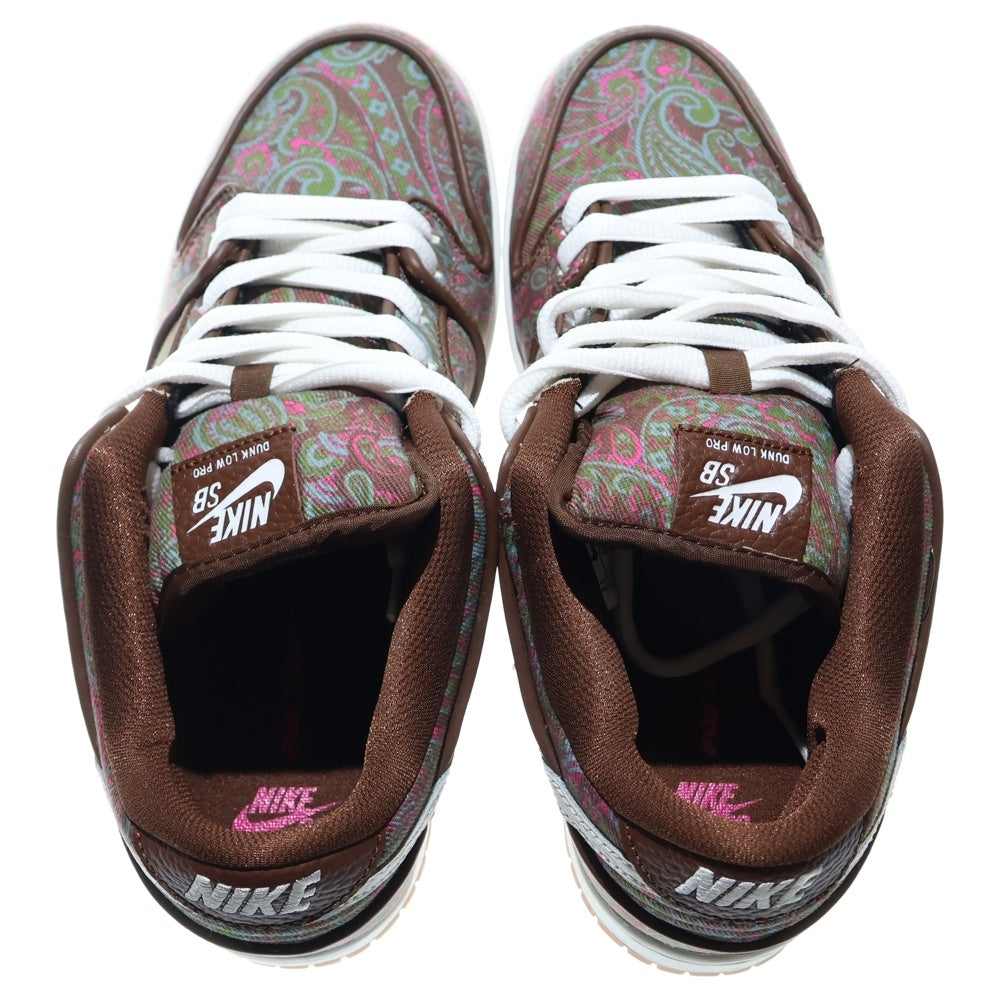 NIKE SB(ナイキエスビー) DUNK LOW PRO PREMIUM BROWN PAISLEY DH7534-200 ダンクローカットスニーカー シューズ ペイズリー ブラウン US8/26.5cm