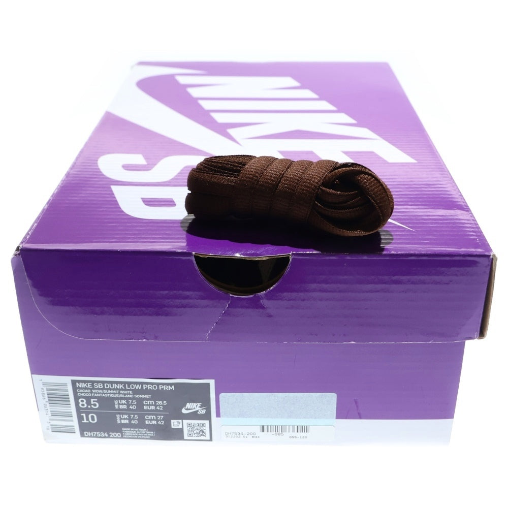 NIKE SB(ナイキエスビー) DUNK LOW PRO PREMIUM BROWN PAISLEY DH7534-200 ダンクローカットスニーカー シューズ ペイズリー ブラウン US8/26.5cm