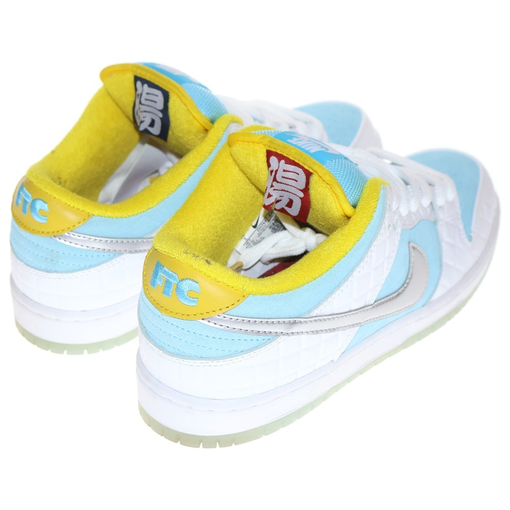 NIKE SB(ナイキエスビー) FTC DUNK LOW PRO QS Lagoon Pulse DH7687-400 ダンクロー ラグーンパルス ローカットスニーカー 銭湯 ライトブルー/ホワイト US8/26cm