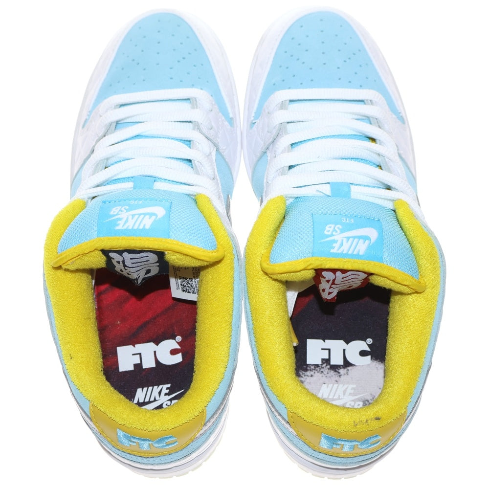 NIKE SB(ナイキエスビー) FTC DUNK LOW PRO QS Lagoon Pulse DH7687-400 ダンクロー ラグーンパルス ローカットスニーカー 銭湯 ライトブルー/ホワイト US8/26cm