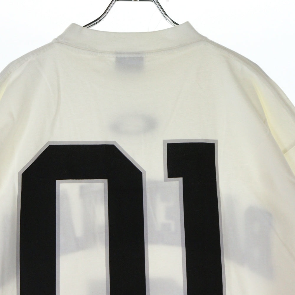 BALENCIAGA(バレンシアガ) FRONT LOGO MOCK NECK T-SHIRTS フロントロゴ刺?モックネック半袖カットソー Tシャツ ホワイト 7873439