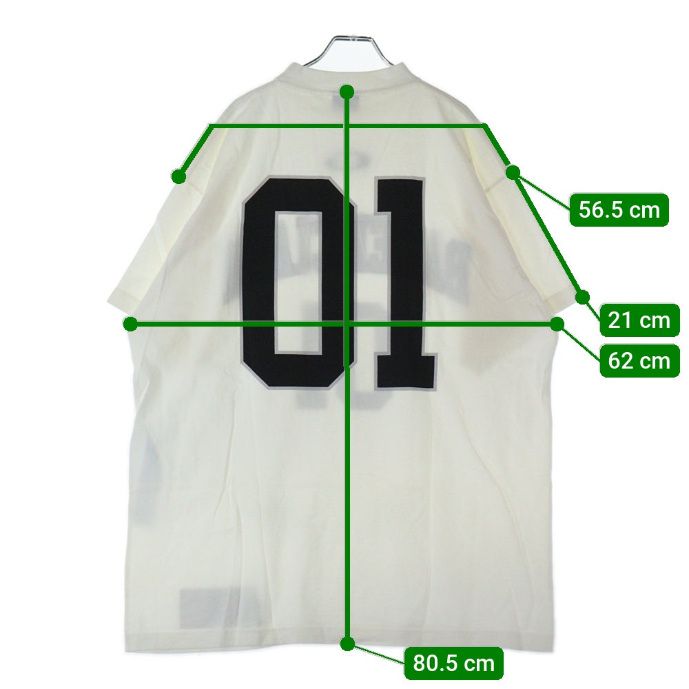 BALENCIAGA(バレンシアガ) FRONT LOGO MOCK NECK T-SHIRTS フロントロゴ刺?モックネック半袖カットソー Tシャツ ホワイト 7873439