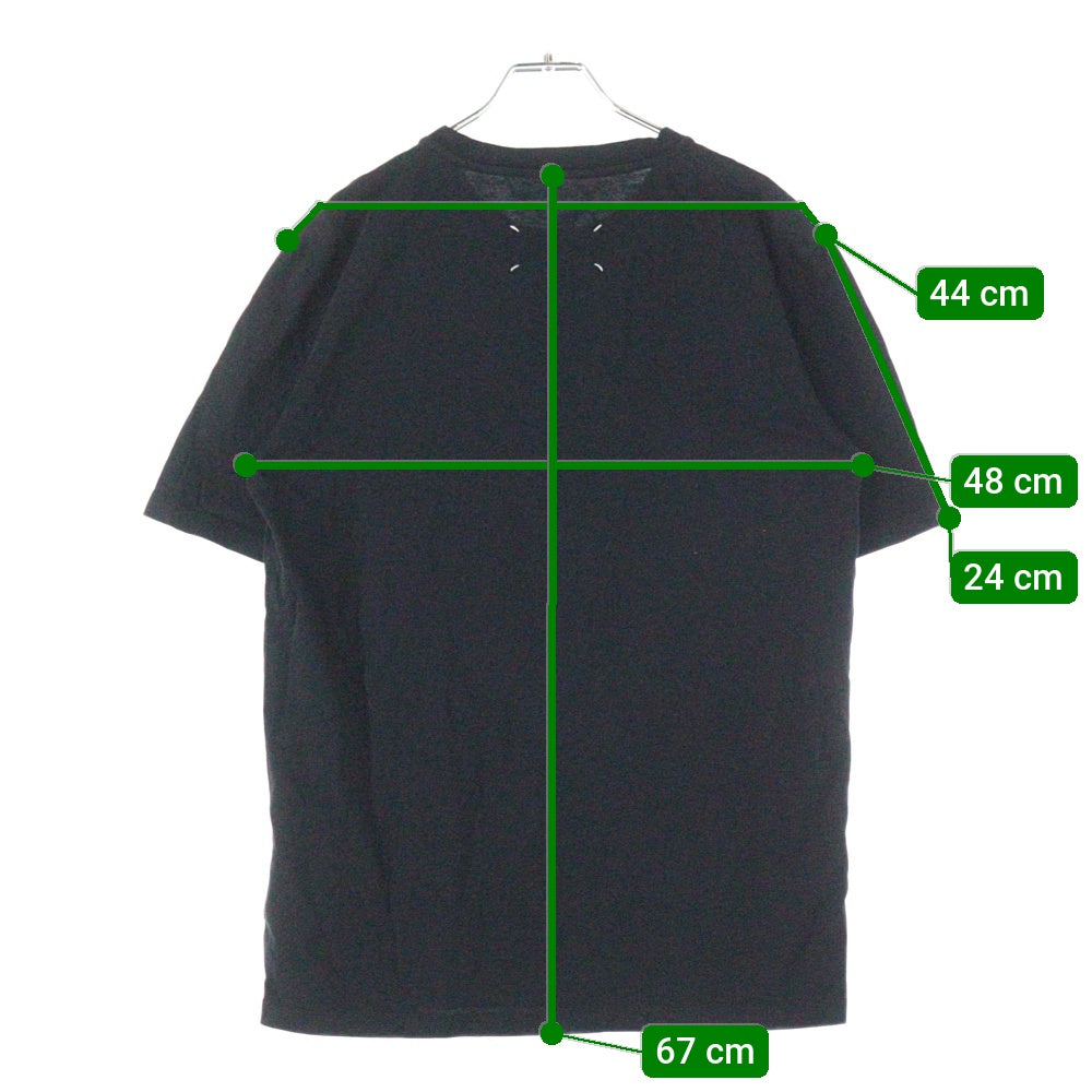 Maison Margiela 10(メゾン マルジェラ) 21AW フロントタグ クルーネック半袖Tシャツカットソー ブラック S50GC0658 S20079