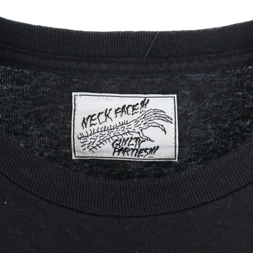 WACKO MARIA(ワコマリア) ×NECK FACE Back Print CREW NECK T-SHIRT NECFACE-WM-TEE28 ×ネックフェイス バックプリント クルーネック半袖Tシャツカットソー ブラック