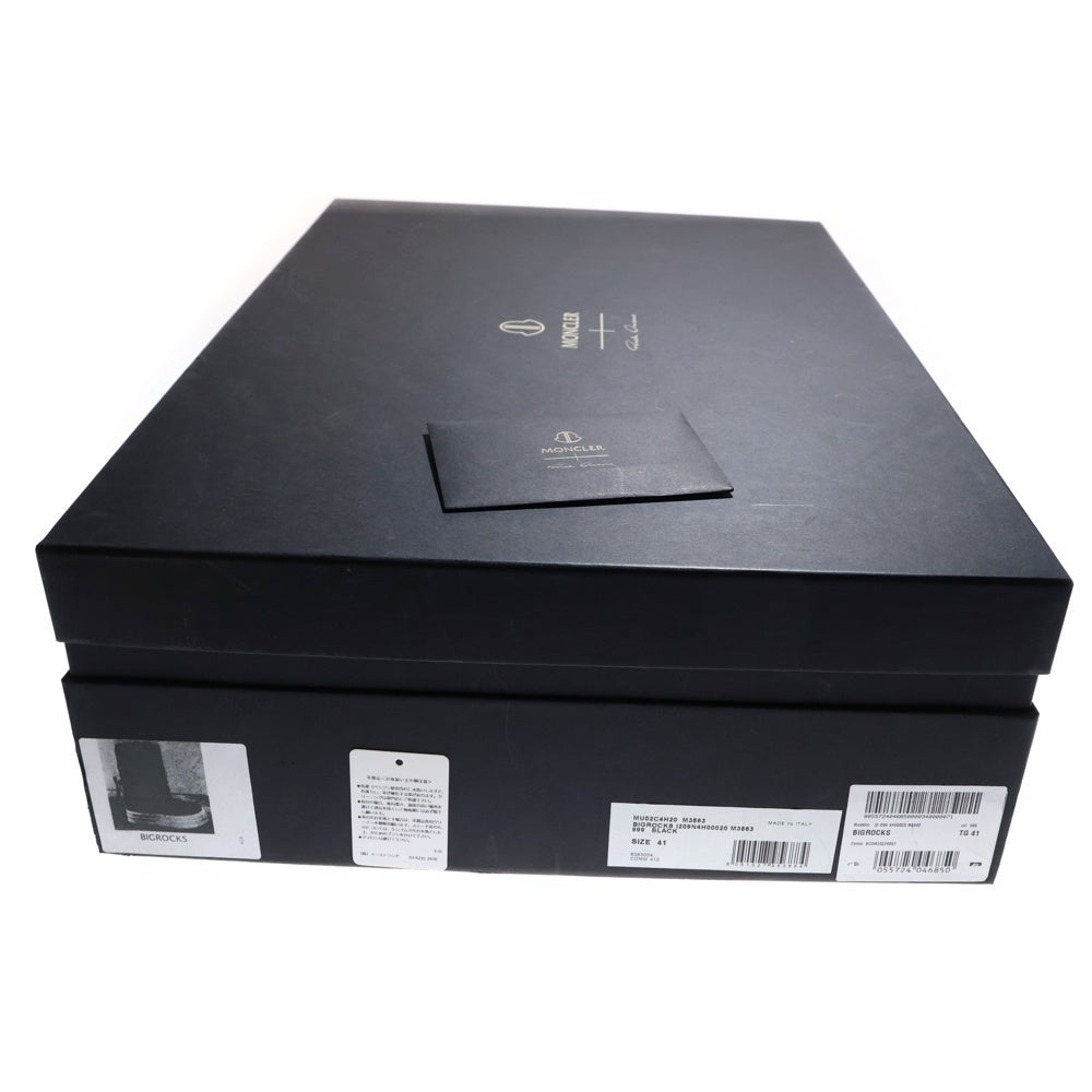 MONCLER(モンクレール) 23AW ×Rick Owens BIG ROCKS PADDED BOOTS I209N4H00020 M3863 ×リックオウエンス パデットブーツ ロゴダウンブーツ ブラック/ホワイト