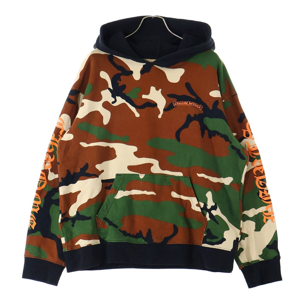 CHROME HEARTS(クロムハーツ) 22SS ×MATTY BOY PPO CAUTION HD PLVR マッティボーイ カモフラ総柄 チョンパープリントスウェット プルオーバーパーカー カーキ