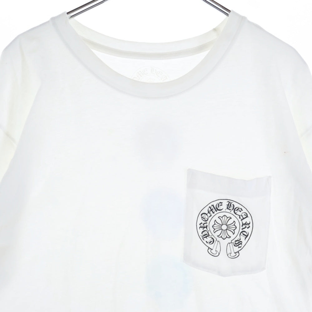 CHROME HEARTS(クロムハーツ) Multicolor Back Horseshoe Tee マルチカラーバックホースシュー クルーネック半袖Tシャツカットソー ホワイト