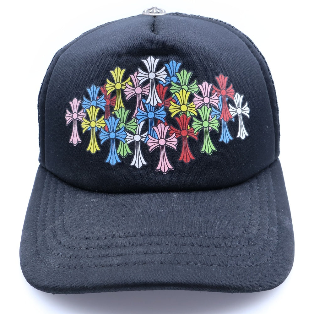 CHROME HEARTS(クロムハーツ) MULTI COLOR SEMETERY CROSS TRUCKER CAP マルチセメタリークロスプリントトラッカーキャップ ブラック