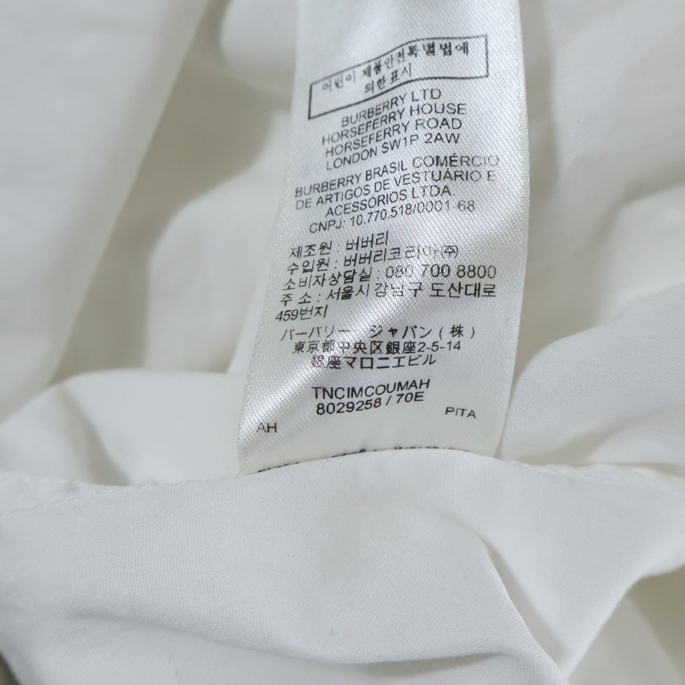 BURBERRY(バーバリー) RUBBER LOGO SHIRTS ラバーロゴ長袖シャツ ホワイト 8029258