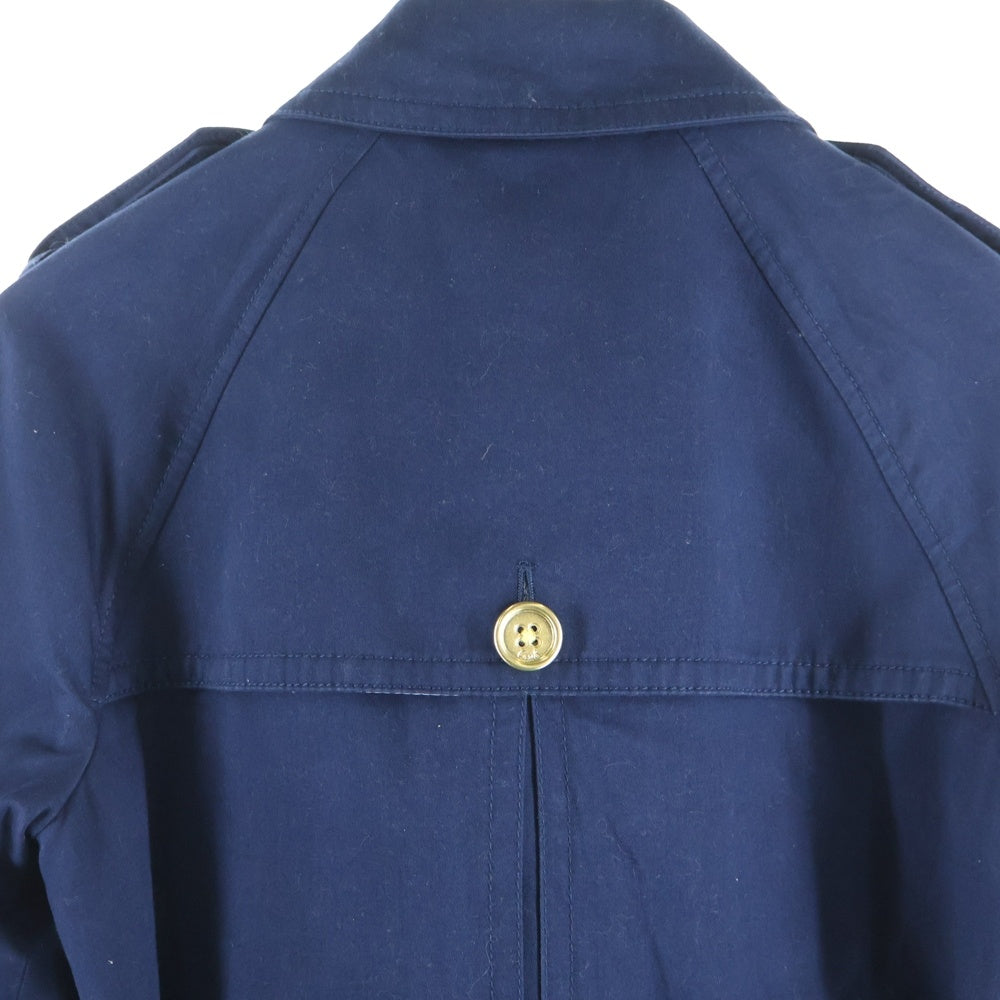 COACH(コーチ) 裏地チェック柄 コットン トレンチコート ネイビー