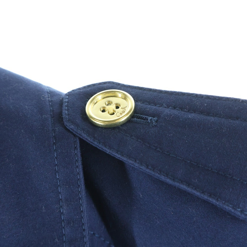 COACH(コーチ) 裏地チェック柄 コットン トレンチコート ネイビー レディース 132154