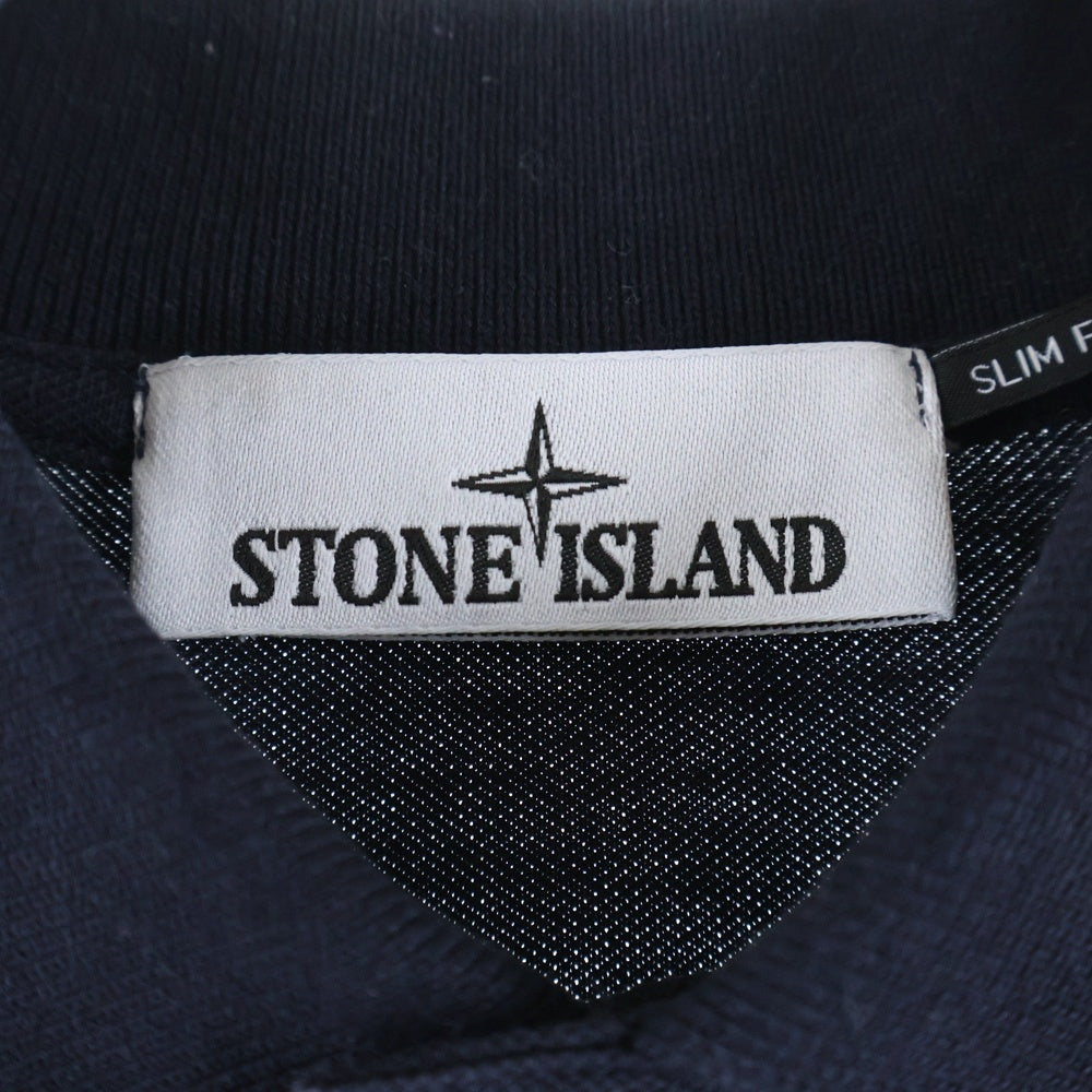STONE ISLAND(ストーンアイランド) ロゴ半袖ポロシャツ K1S1522002SCS0018 ネイビー