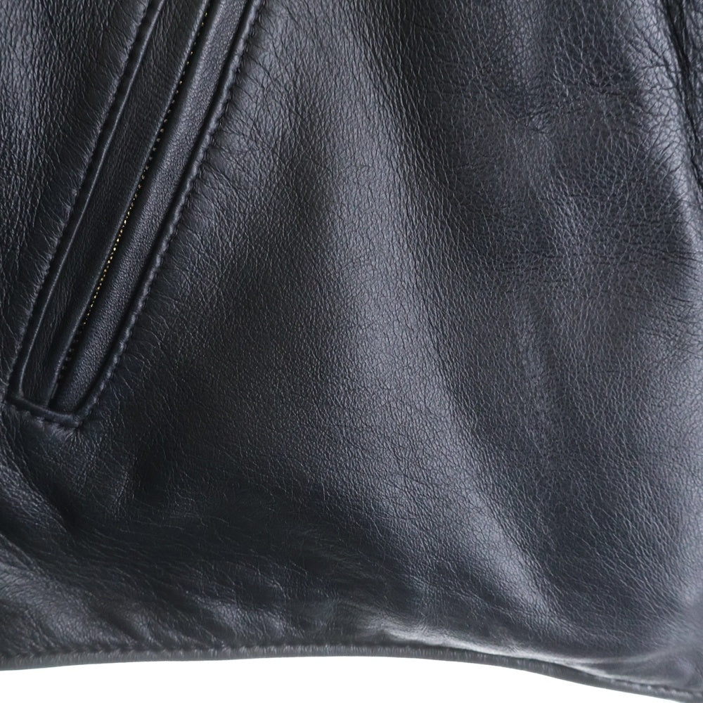 SCHOTT(ショット) 244US ラムレザー シングルライダースジャケット レザージャケット ブラック 7615