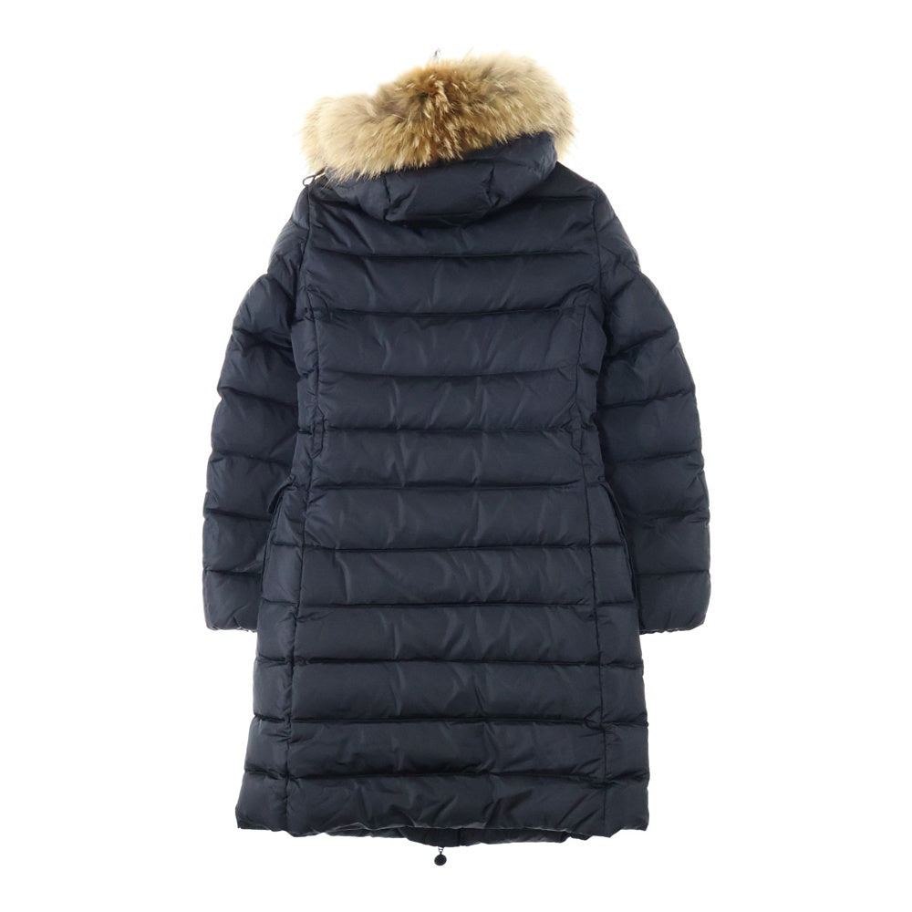 MONCLER(モンクレール) GENEVRIER GIUBBOTTO 320934991725 68065 ジュヌヴリエ ファーフード ロングダウンジャケット ブラック レディース