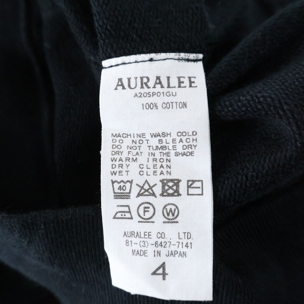 AURALEE(オーラリー) 20SS SUPER SOFT SWEAT BIG P/O PARKA A20SP01GU ソフト プルオーバーパーカー フーディー ブラック