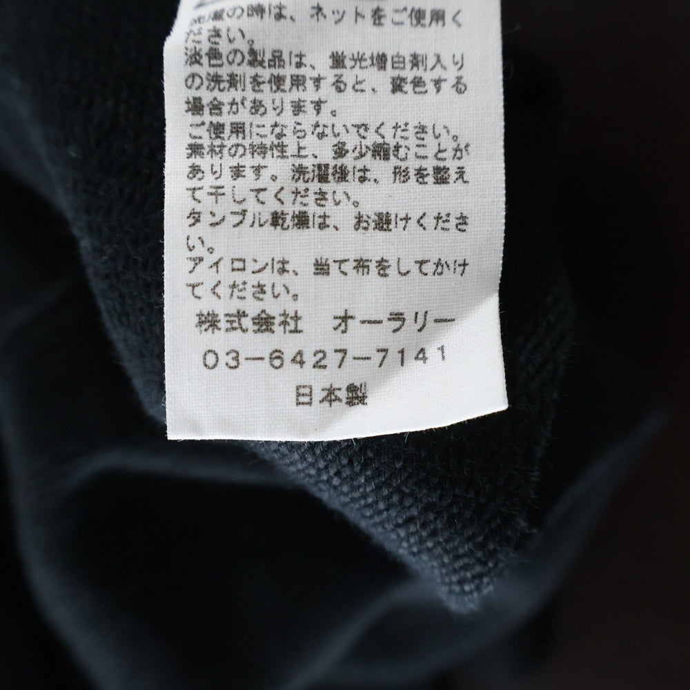 AURALEE(オーラリー) 20SS SUPER SOFT SWEAT BIG P/O PARKA A20SP01GU ソフト プルオーバーパーカー フーディー ブラック