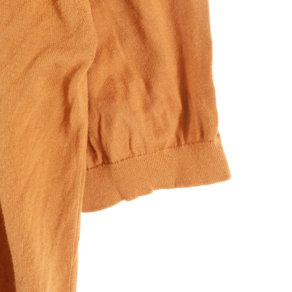 AURALEE(オーラリー) SUPERFINE HIGH GAUGE KNIT BIG POLO A8SP01SG スーパーファインハイゲージビッグニットポロ 半袖ポロシャツ オレンジ