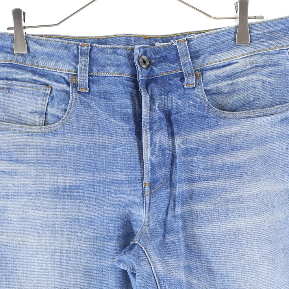 G-STAR RAW(ジースターロウ) 3301 STRAIGHT ボタンフライ ストレートデニムパンツ ジーンズ ブルー