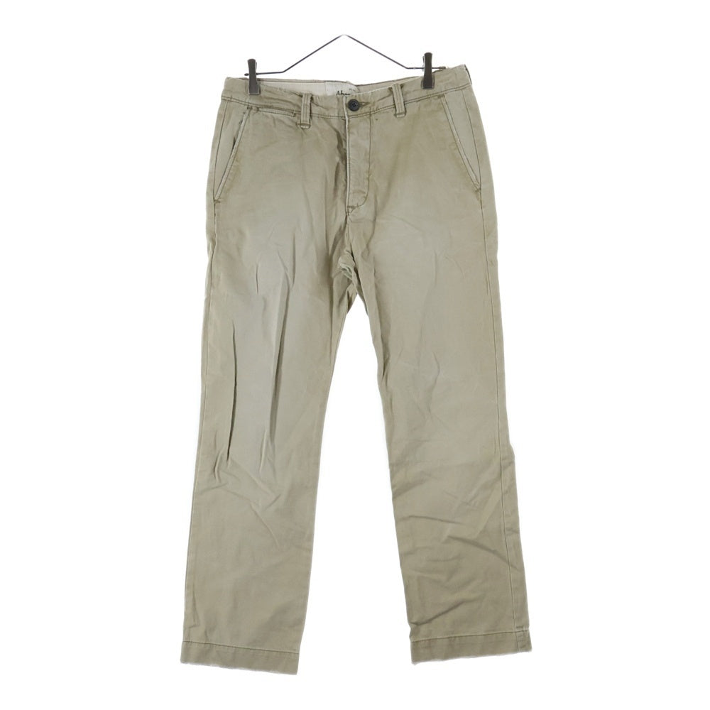 Abercrombie&Fitch(アバクロンビーアンドフィッチ) CHINO PANTS ボタンフライ コットン チノパンツ ベージュ