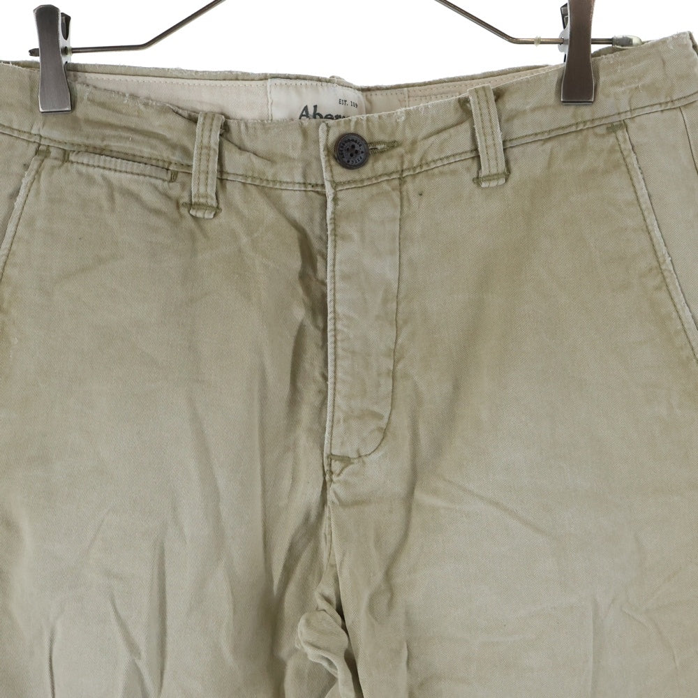 Abercrombie&Fitch(アバクロンビーアンドフィッチ) CHINO PANTS ボタンフライ コットン チノパンツ ベージュ