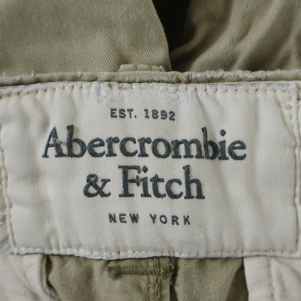 Abercrombie&Fitch(アバクロンビーアンドフィッチ) CHINO PANTS ボタンフライ コットン チノパンツ ベージュ