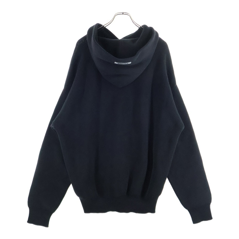 FOG Essentials(エフオージー エッセンシャルズ) Knit Logo Hoodie フロントロゴ ニットパーカー フーディ ブラック