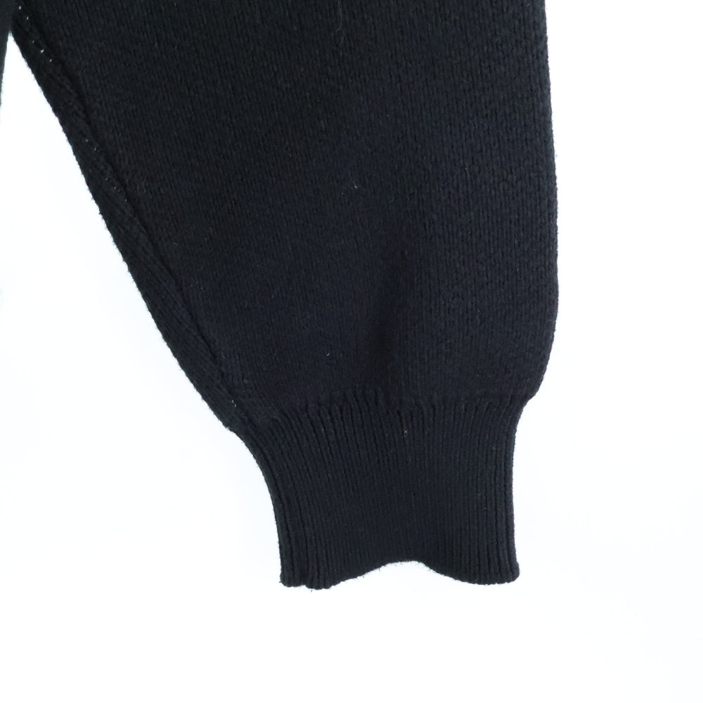 FOG Essentials(エフオージー エッセンシャルズ) Knit Logo Hoodie フロントロゴ ニットパーカー フーディ ブラック