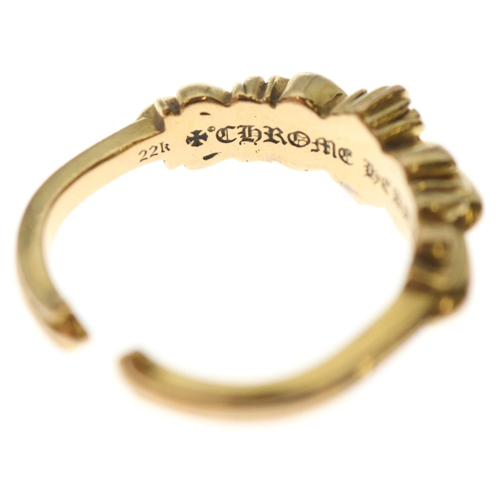CHROME HEARTS(クロムハーツ) 22K BABY CLSC ベイビークラシックダブルフローラルリング ゴールド