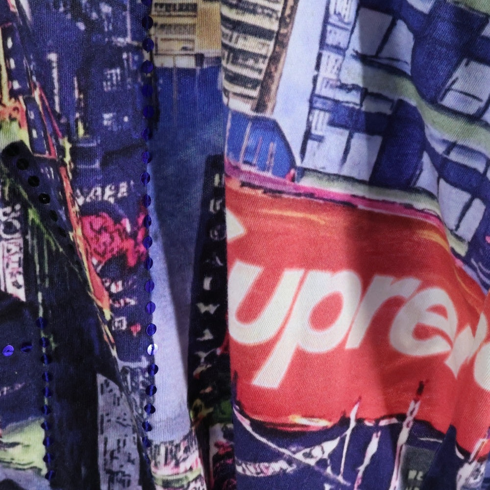 SUPREME(シュプリーム) 25SS Skyline Sequin L/S Tee スカイラインシークイン長袖Tシャツ マルチ