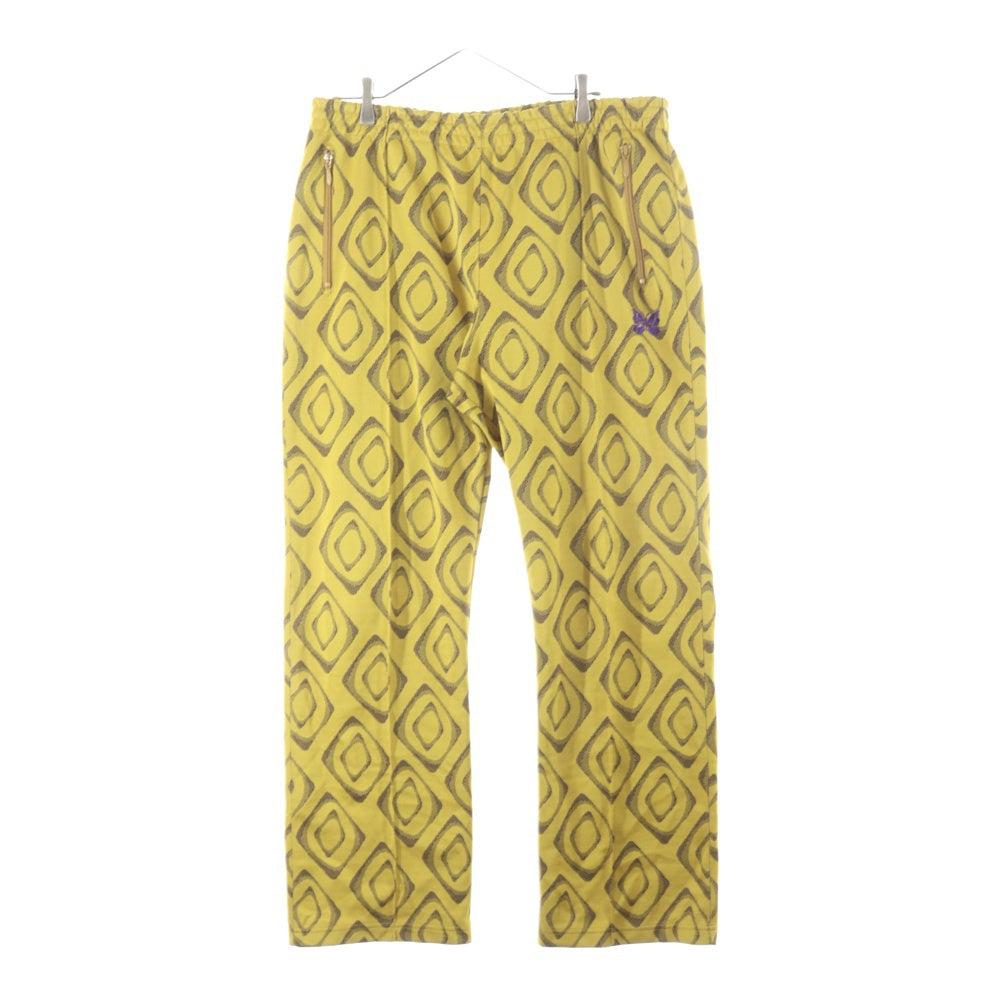 Needles(ニードルス) 24SS TRACK PANT POLY JQ OT225 ポリジャガード 総柄 トラックパンツ イエロー