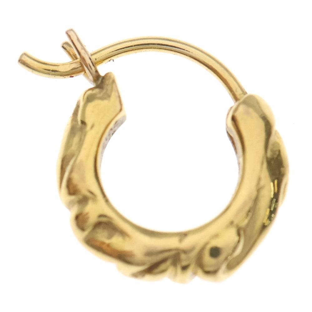 CHROME HEARTS(クロムハーツ) 22K TNY HOOP SCRL タイニースクロールフープピアス ゴールド