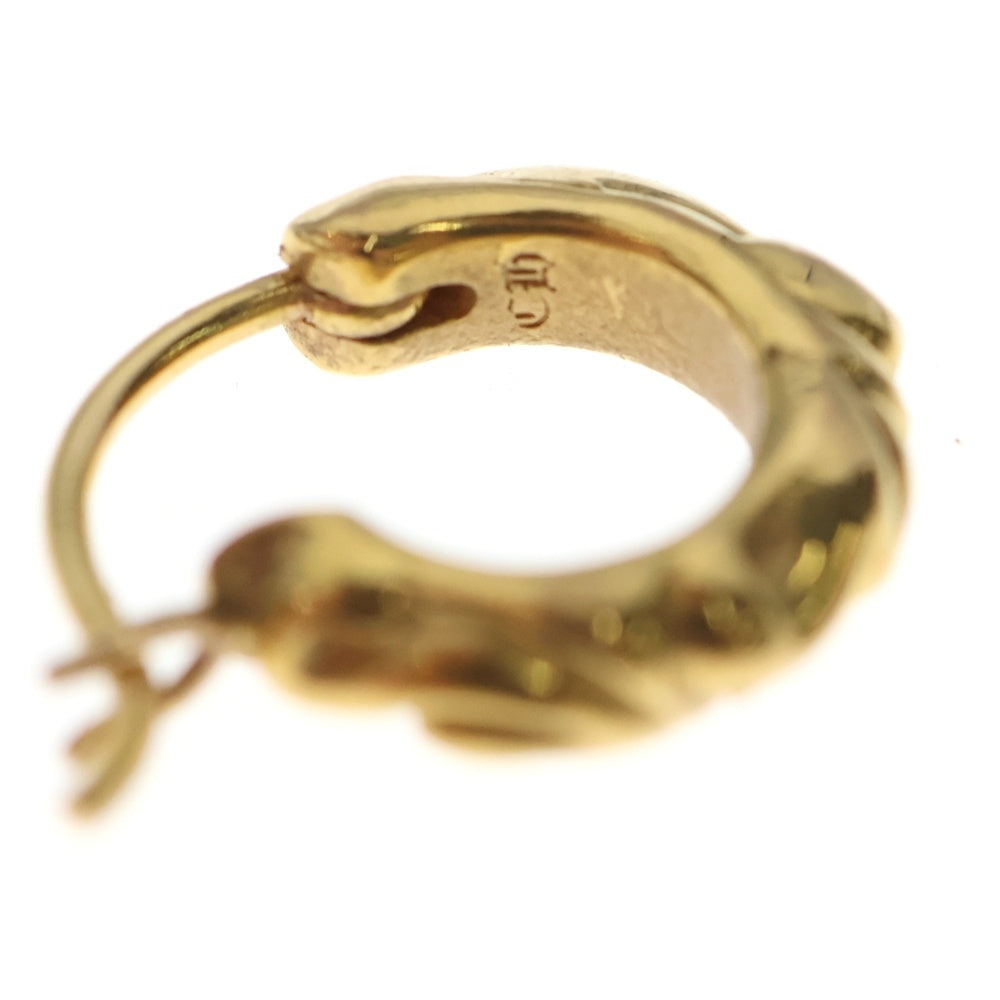 CHROME HEARTS(クロムハーツ) 22K TNY HOOP SCRL タイニースクロールフープピアス ゴールド