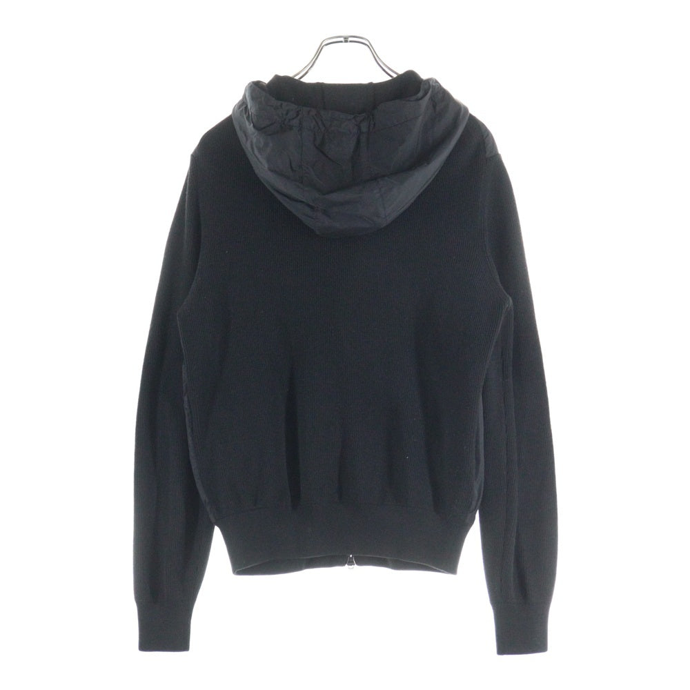 MONCLER(モンクレール) MAGLIONE TRICOT CARDIGAN フロントジップアップ ニット切替ナイロンジャケット ブラック D20919404300